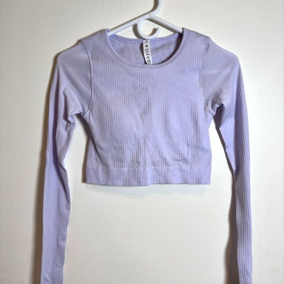 Lululemon Ebb to Street Long Sleeve Shirt Lavender Dew Size 4 - Picture 2 of 4